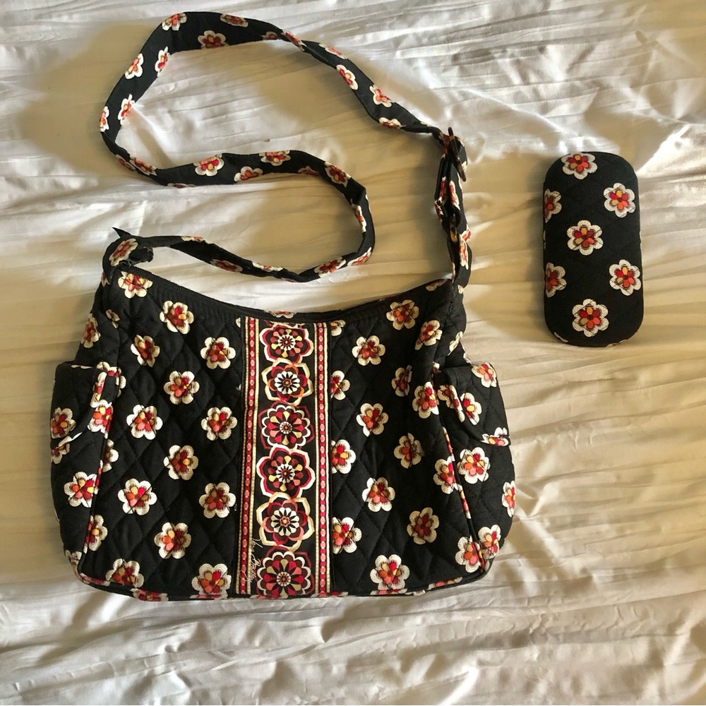 Vera Bradley Shoulder Bag + Glasses Case